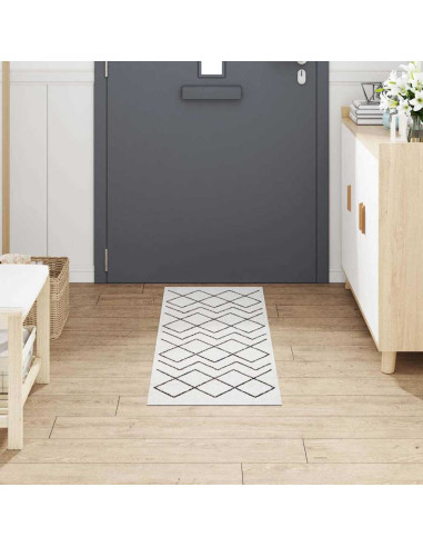 Tappeto da Cucina Bianco 150 x 45 cm Velluto