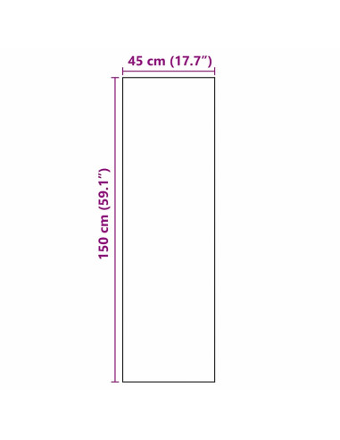 Tappeto da Cucina Nero 150 x 45 cm Velluto