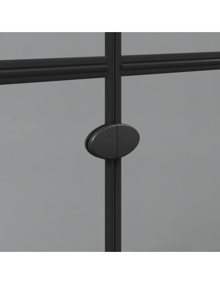 Parete doccia Walk-in Nero e trasparente scuro 70 x 190 cm