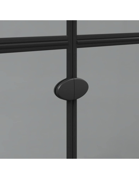 Parete doccia Walk-in Nero e trasparente scuro 110 x 190 cm