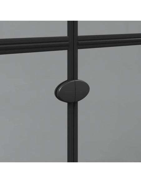 Parete doccia Walk-in Nero e trasparente scuro 120 x 190 cm