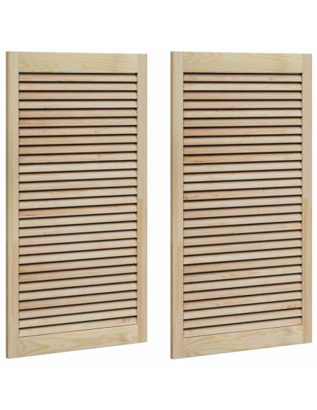 Porte per Armadi Other 2 pcs Marrone 110 x 59.5 x 2.1 cm