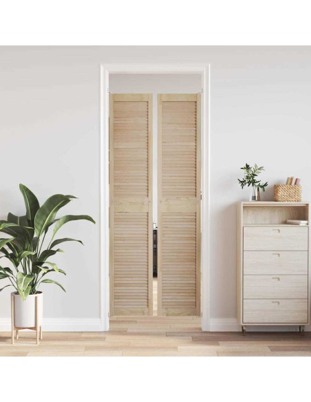 Porte per Armadi Altro 2 pcs Marrone 201 x 39.5 x 2.1 cm