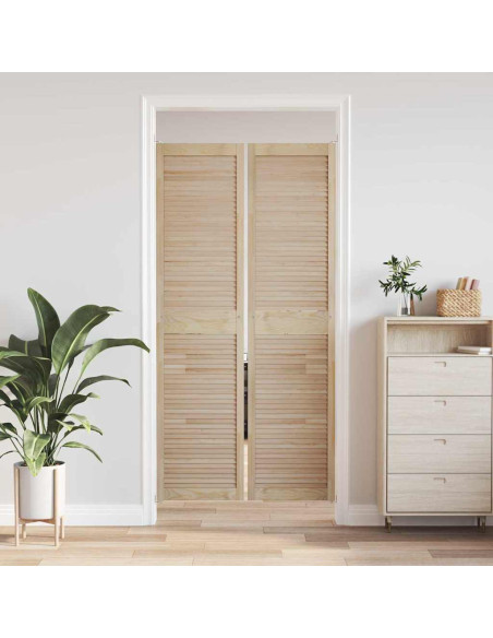 Porte per Armadi Altro 2 pcs Marrone 201 x 49.5 x 2.1 cm