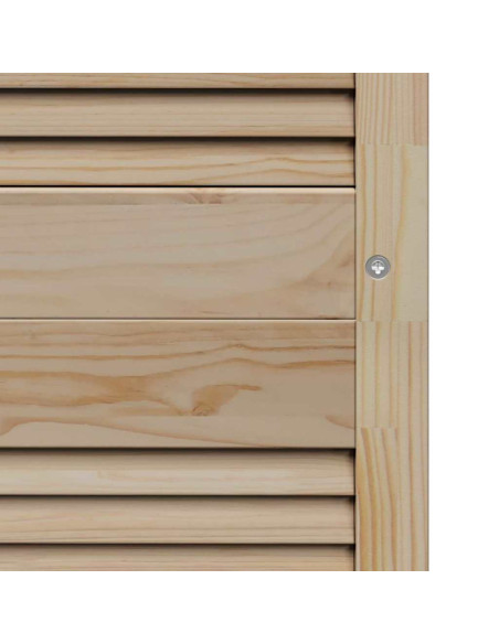 Porta per Armadio Naturale 201 x 2,1 x 59,5 cm Pino massello