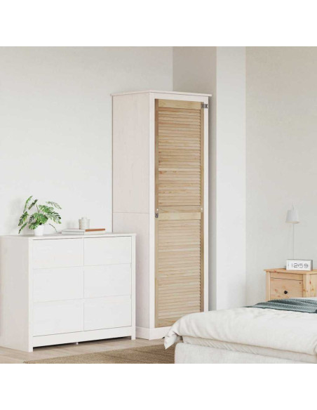 Porta per Armadio Naturale 201 x 2,1 x 59,5 cm Pino massello