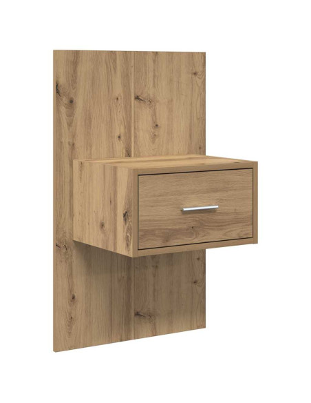 Armadietto per letto con cassetto 2 pcs rovere artigianale