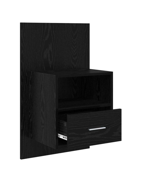 Armadio da Notte 2 pcs Rovere Nero 50 x 32,5 x 80cm
