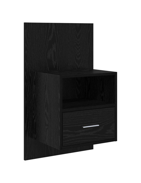 Armadio da Notte 2 pcs Rovere Nero 50 x 32,5 x 80cm