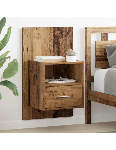 Armadio da Notte 2 pcs Legno vecchio 50 x 32.5 x 80cm