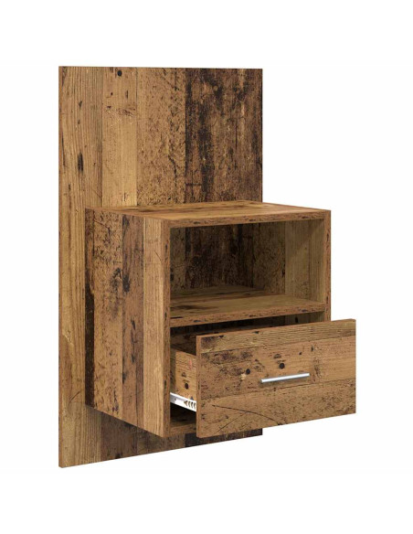 Armadio da Notte 2 pcs Legno vecchio 50 x 32.5 x 80cm