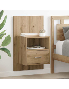 Armadio da Notte 2 pcs Rovere artigianale 50 x 32.5 x 80cm 2