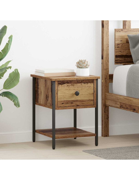 Armadietto per letto 2 pcs Legno vecchio 40 x 39 x 40 cm
