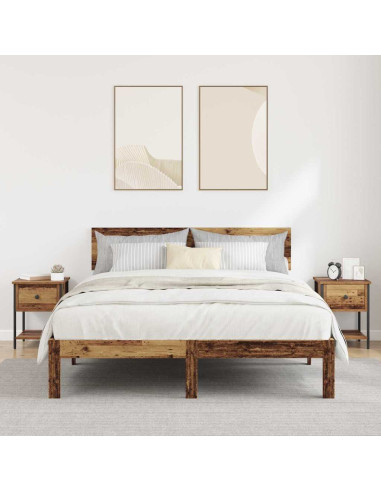 Armadietto per letto 2 pcs Legno vecchio 40 x 39 x 40cm