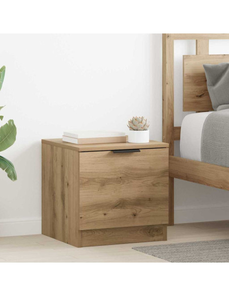 Armadietto per letto 2 pcs rovere artigianale 40 x 39 x 40 cm