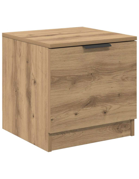 Armadietto per letto 2 pcs rovere artigianale 40 x 39 x 40 cm