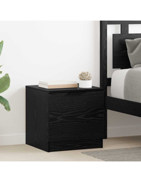 Armadietto per letto 2 pcs Rovere nero 40 x 39 x 40 cm