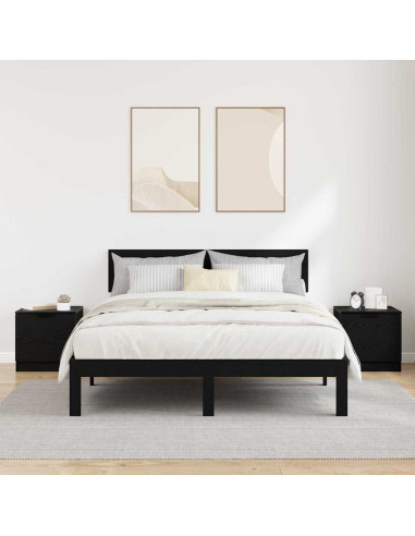 Armadietto per letto 2 pcs Rovere Nero 40 x 39 x 40cm