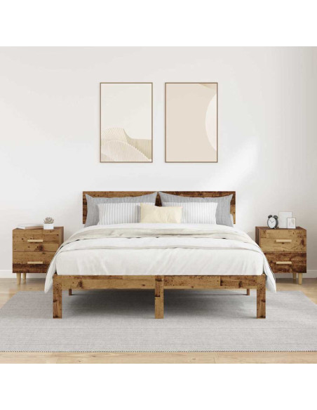Armadietto per letto 2 pcs Legno vecchio 40 x 35 x 47,5 cm
