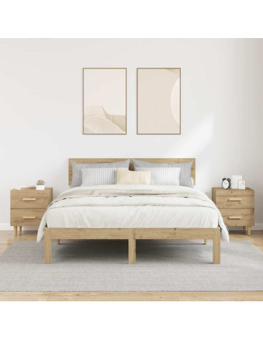 Armadietto per letto 2 pcs Rovere artigianale 40 x 35 x 47.5cm