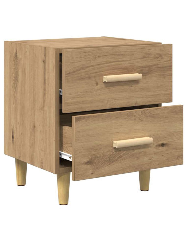 Armadietto per letto 2 pcs Rovere artigianale 40 x 35 x 47.5cm