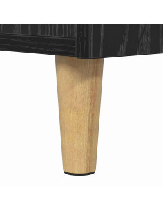 Armadietto per letto con cassetto Rovere Nero 40 x 35 x 47.5cm 2