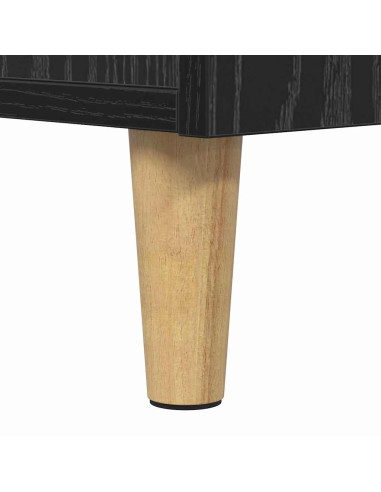 Armadietto per letto con cassetto Rovere Nero 40 x 35 x 47.5cm