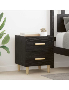 Armadietto per letto 2 pcs Rovere Nero 40 x 35 x 47.5cm 2