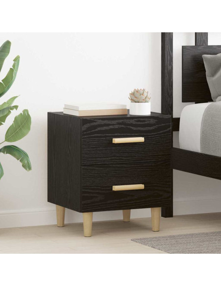Armadietto per letto 2 pcs Rovere Nero 40 x 35 x 47.5cm