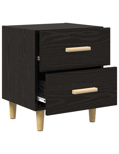 Armadietto per letto 2 pcs Rovere Nero 40 x 35 x 47.5cm
