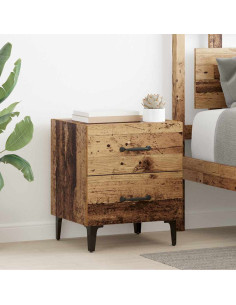 Armadietto per letto 2 pcs Legno vecchio 40 x 35 x 47,5 cm 2