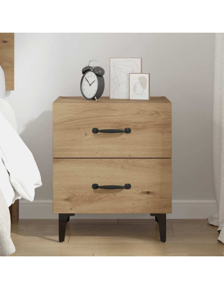 Armadietto per letto rovere artigianale 40 x 35 x 47,5 cm