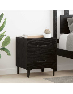 Armadietto per letto 2 pcs Rovere Nero 40 x 35 x 47,5 cm 2