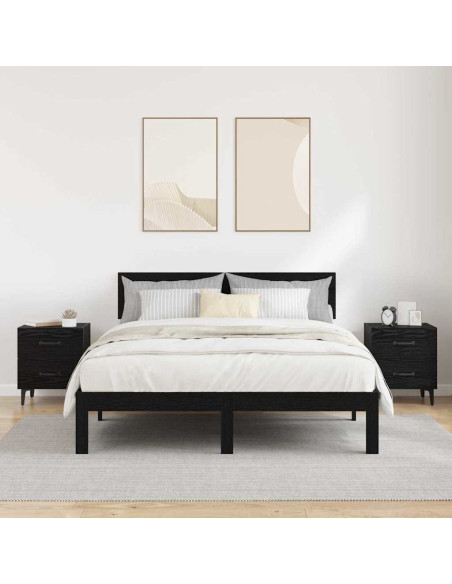 Armadietto per letto 2 pcs Rovere nero 40 x 35 x 47,5 cm