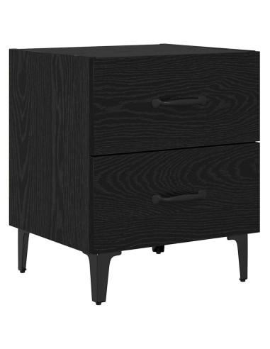 Armadietto per letto 2 pcs Rovere Nero 40 x 35 x 47,5 cm
