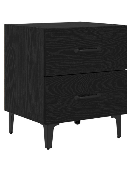 Armadietto per letto 2 pcs Rovere nero 40 x 35 x 47,5 cm