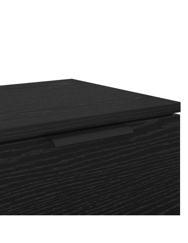 Armadio da Notte Rovere Nero 34 x 30 x 20 cm Legno multistrato