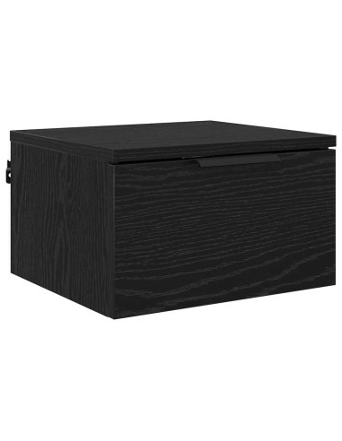 Armadio da Notte con cassetto 2 pcs Rovere Nero 34 x 30 x 20 cm