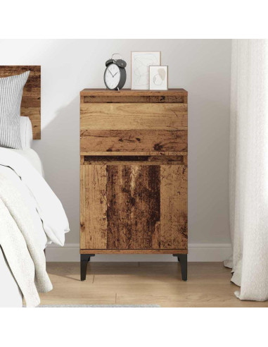 Armadio da Notte con cassetto Legno vecchio 40 x 35 x 70 cm
