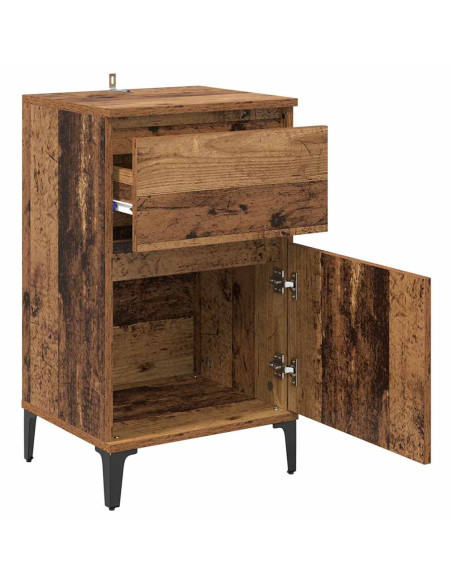 Armadio da Notte 2 pcs Legno vecchio 40 x 35 x 70 cm