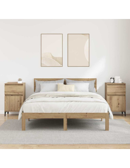 Armadio da Notte 2 pcs rovere artigianale 40 x 35 x 70 cm