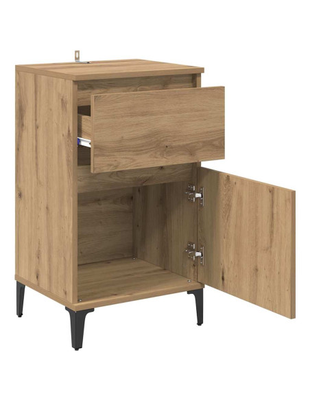 Armadio da Notte 2 pcs rovere artigianale 40 x 35 x 70 cm