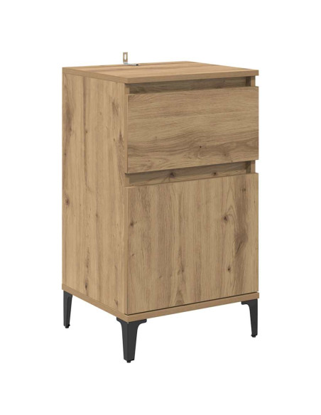 Armadio da Notte 2 pcs rovere artigianale 40 x 35 x 70 cm