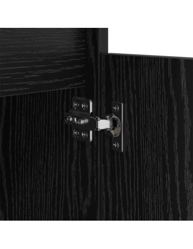 Armadio da Notte Rovere Nero 40 x 35 x 70 cm Legno multistrato