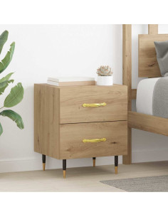 Armadio da Notte 2 pcs Rovere artigianale 40 x 35 x 47,5 cm 2