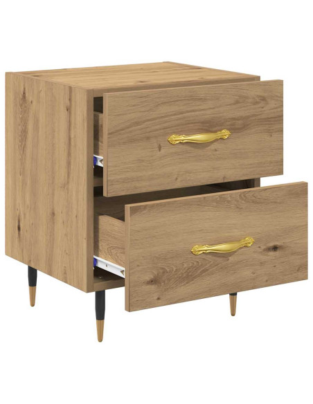 Armadio da Notte 2 pcs rovere artigianale 40 x 35 x 47,5 cm