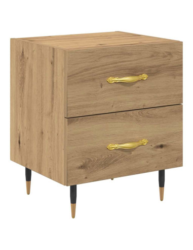 Armadio da Notte 2 pcs Rovere artigianale 40 x 35 x 47,5 cm