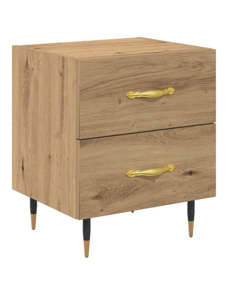 Armadio da Notte 2 pcs rovere artigianale 40 x 35 x 47,5 cm