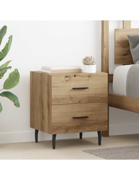 Armadio da Notte 2 pcs rovere artigianale 40 x 35 x 47,5 cm