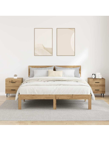 Armadio da Notte 2 pcs Rovere artigianale 40 x 35 x 47,5 cm
